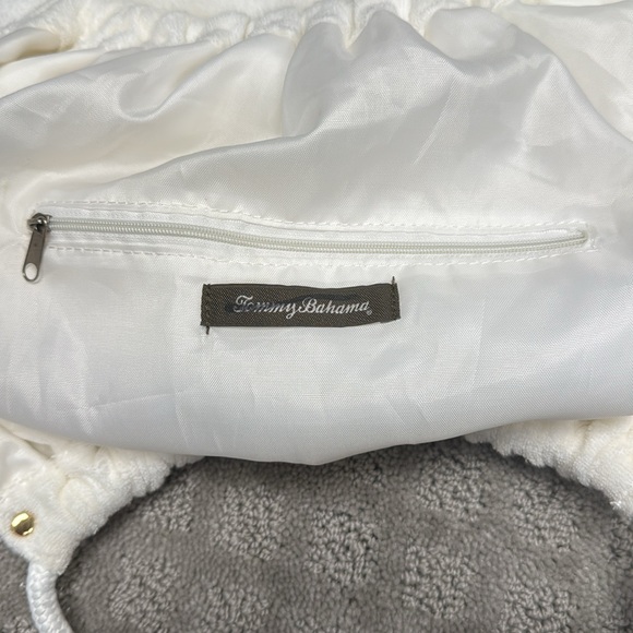 White terry cloth Tote beach Bag - Picture 2 of 7